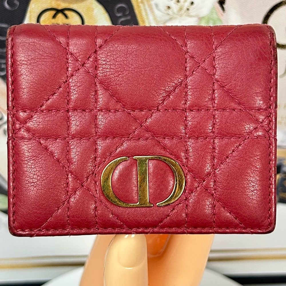 DIOR Cannage Quilted Compact Trifold Wallet 😍❤️🔥 - Picture 3 of 17